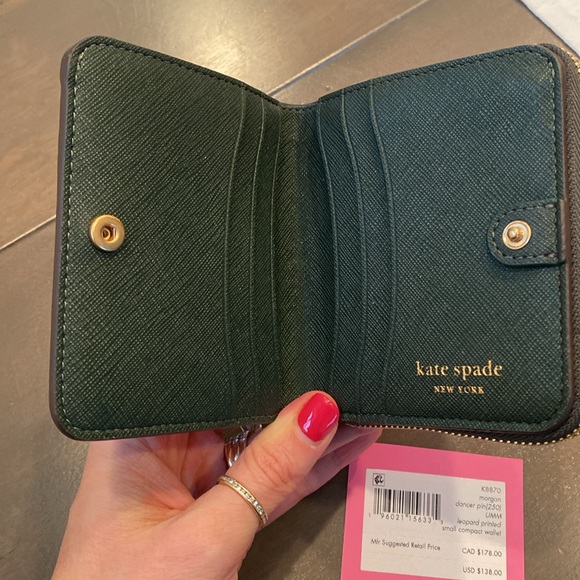 Kate spade Morgan Leopard Small Compact Wallet - Picture 3 of 6